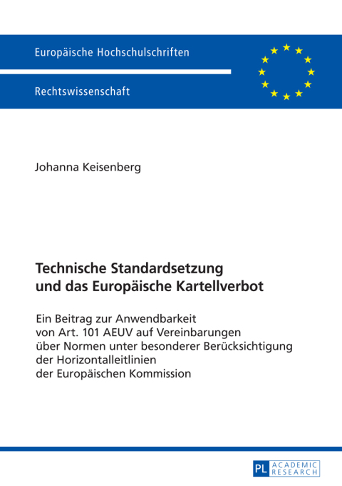 Cover image for book Technische Standardsetzung und das Europaeische Kartellverbot