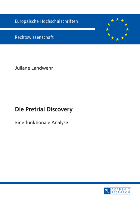 Cover image for book Die Pretrial Discovery