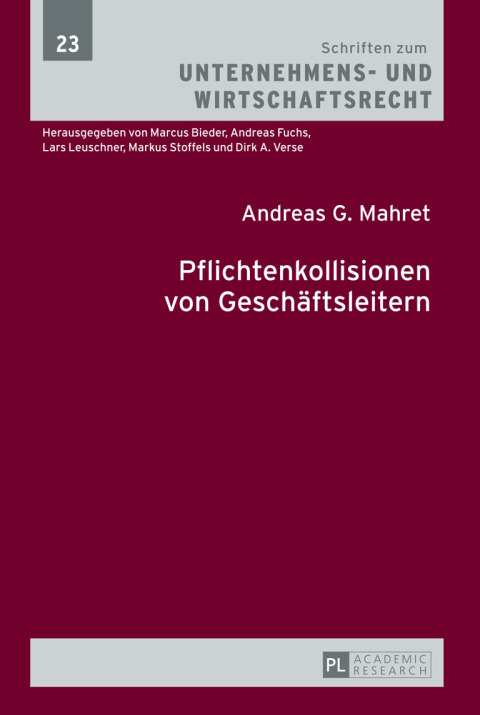Cover image for book Pflichtenkollisionen von Geschaeftsleitern