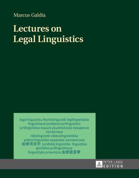 Cover image for book Lectures on Legal Linguistics