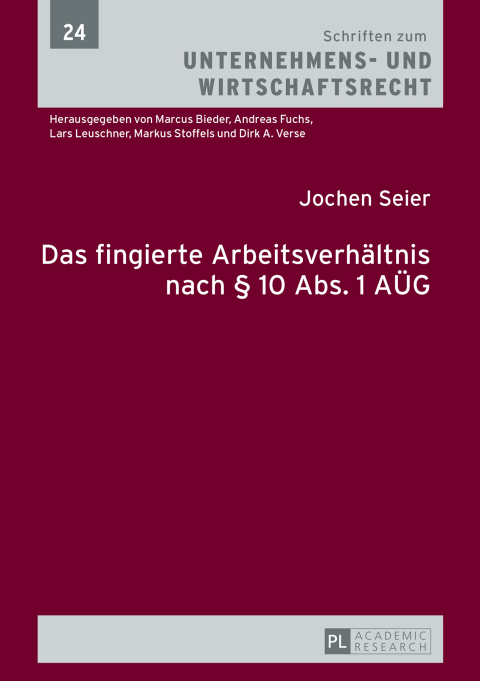Cover image for book Das fingierte Arbeitsverhaeltnis nach § 10 Abs. 1 AUeG