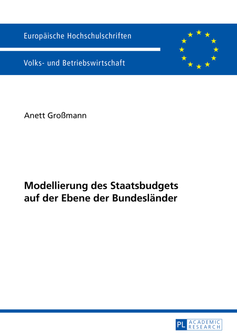 Cover image for book Modellierung des Staatsbudgets auf der Ebene der Bundeslaender