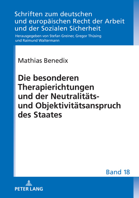Cover image for book Die besonderen Therapierichtungen und der Neutralitaets- und Objektivitaetsanspruch des Staates
