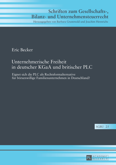 Cover image for book Unternehmerische Freiheit in deutscher KGaA und britischer PLC