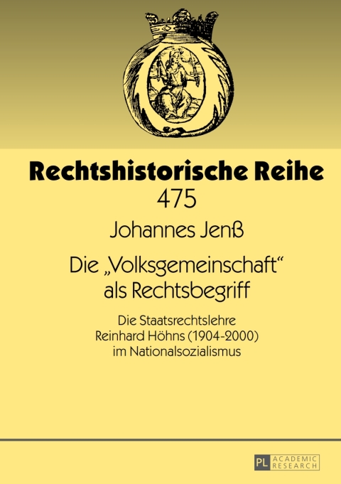 Cover image for book Die «Volksgemeinschaft» als Rechtsbegriff