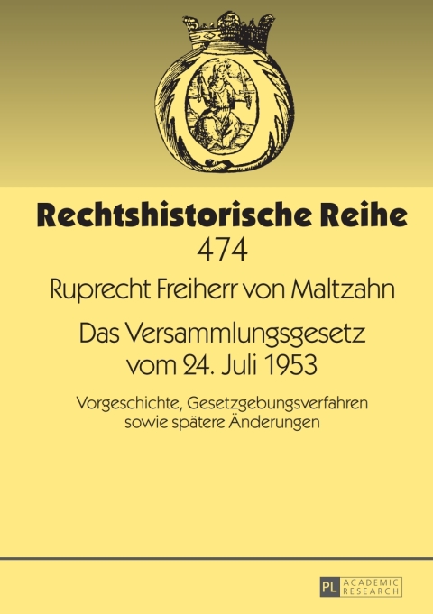 Cover image for book Das Versammlungsgesetz vom 24. Juli 1953