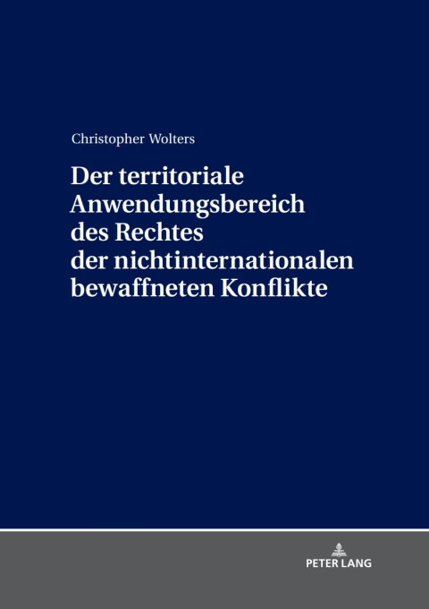 Cover image for book Der territoriale Anwendungsbereich des Rechtes der nichtinternationalen bewaffneten Konflikte