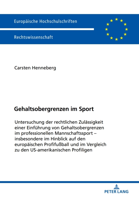 Cover image for book Gehaltsobergrenzen im Sport