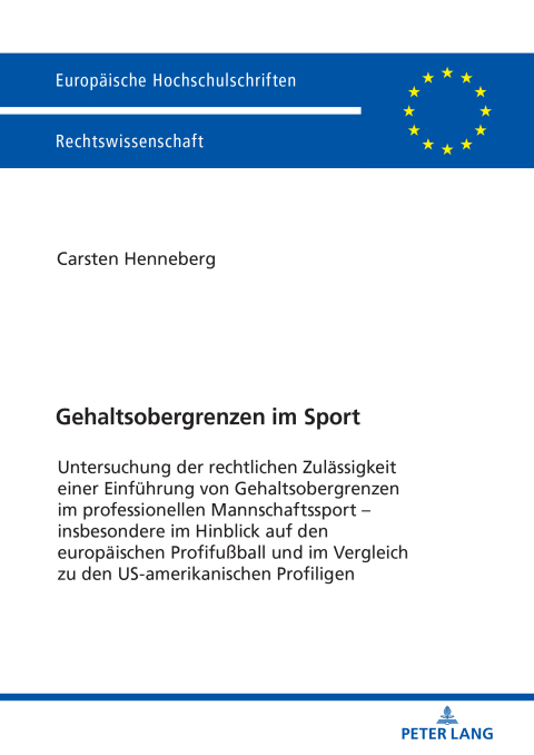 Cover image for book Gehaltsobergrenzen im Sport
