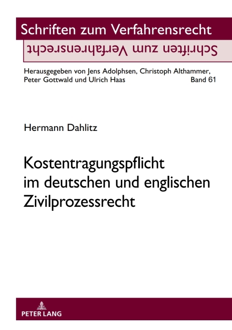 Cover image for book Kostentragungspflicht im deutschen und englischen Zivilprozessrecht