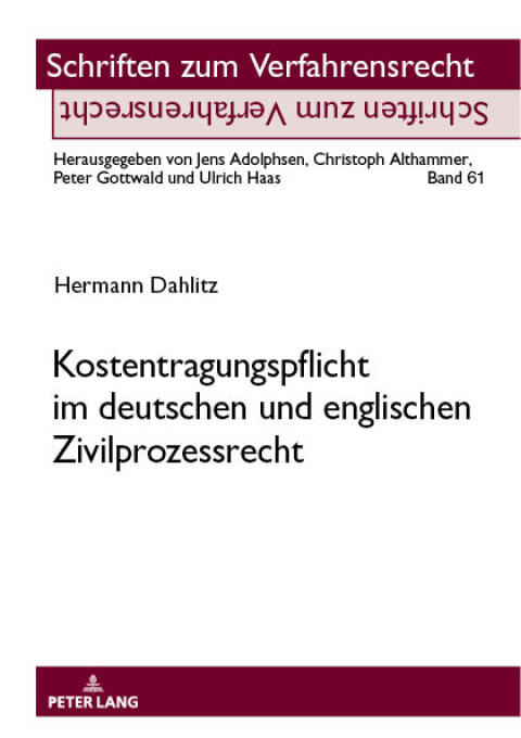 Cover image for book Kostentragungspflicht im deutschen und englischen Zivilprozessrecht
