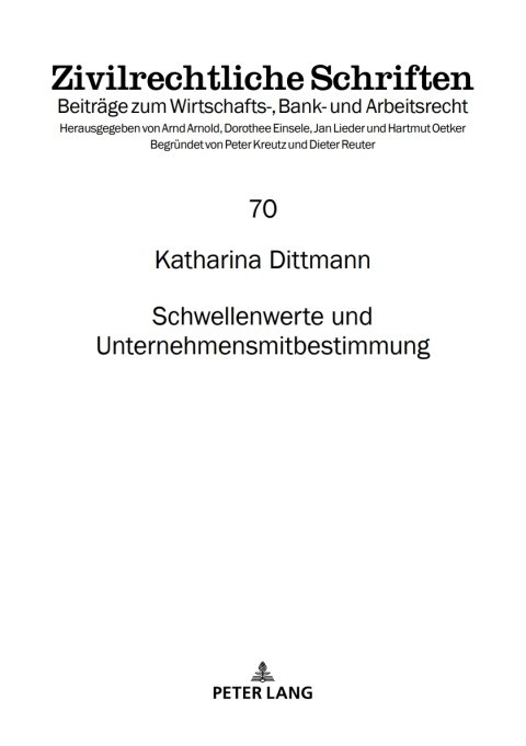 Cover image for book Schwellenwerte und Unternehmensmitbestimmung