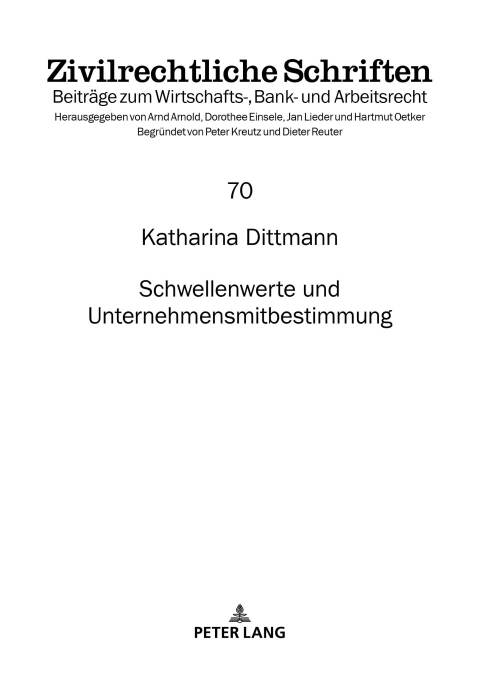 Cover image for book Schwellenwerte und Unternehmensmitbestimmung