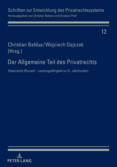 Cover image for book Der Allgemeine Teil des Privatrechts