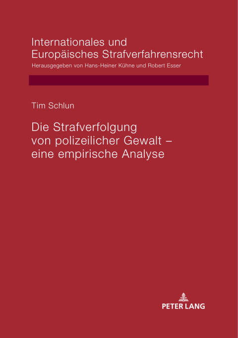 Cover image for book Die Strafverfolgung von polizeilicher Gewalt – eine empirische Analyse