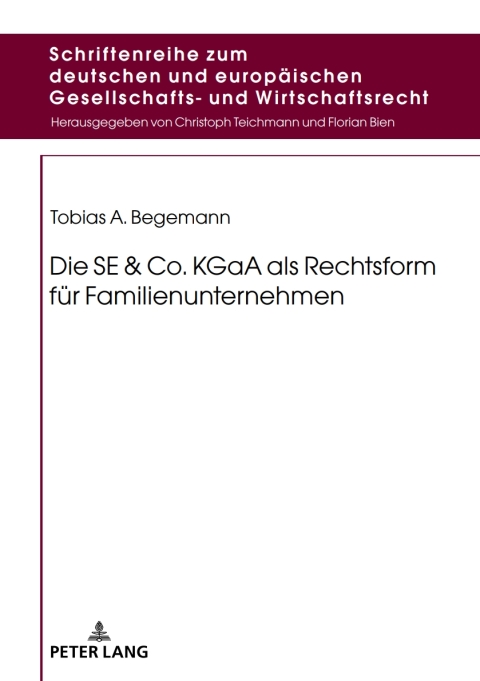 Cover image for book Die SE & Co. KGaA als Rechtsform fuer Familienunternehmen