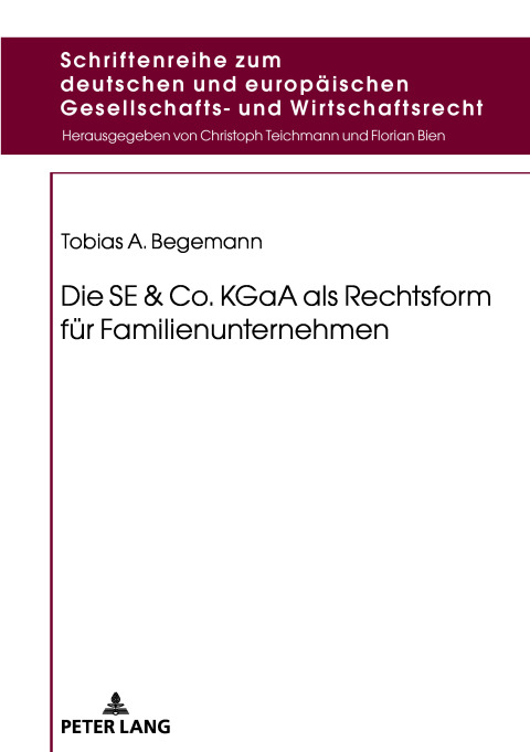 Cover image for book Die SE & Co. KGaA als Rechtsform fuer Familienunternehmen