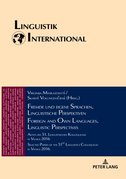 Cover image for book Fremde und eigene Sprachen. Linguistische Perspektiven / Foreign and Own Languages. Linguistic Perspectives