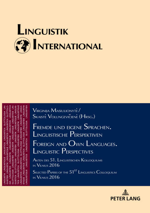 Cover image for book Fremde und eigene Sprachen. Linguistische Perspektiven / Foreign and Own Languages. Linguistic Perspectives