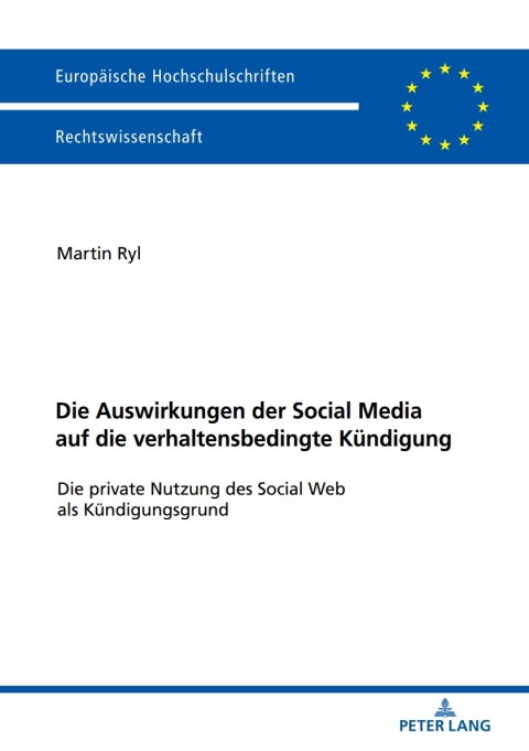 Cover image for book Die Auswirkungen der Social Media auf die verhaltensbedingte Kuendigung