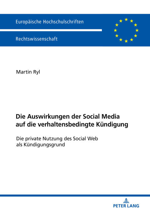 Cover image for book Die Auswirkungen der Social Media auf die verhaltensbedingte Kuendigung