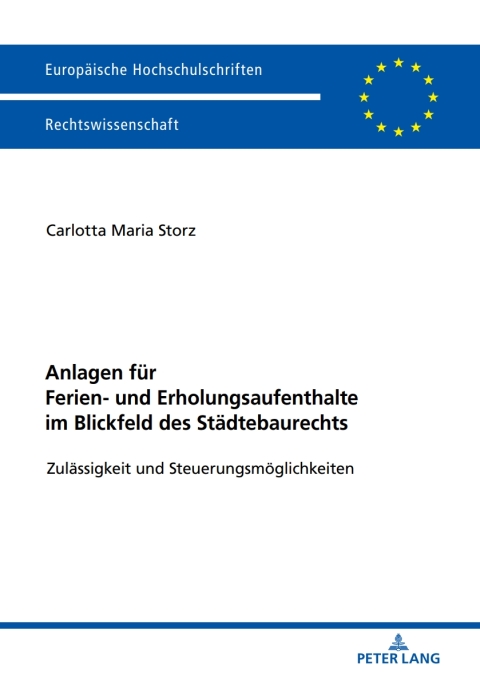 Cover image for book Anlagen fuer Ferien- und Erholungsaufenthalte im Blickfeld des Staedtebaurechts