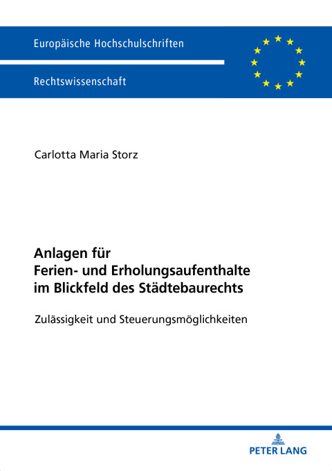 Cover image for book Anlagen fuer Ferien- und Erholungsaufenthalte im Blickfeld des Staedtebaurechts