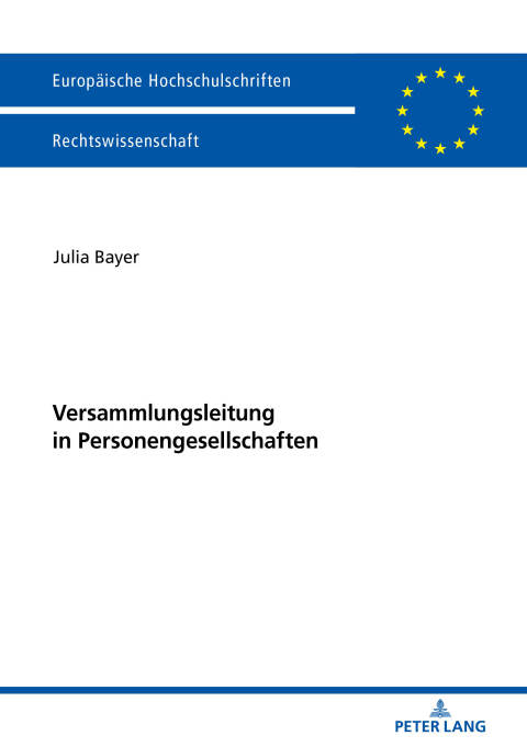 Cover image for book Versammlungsleitung in Personengesellschaften