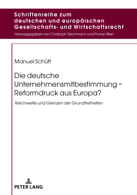 Cover image for book Die deutsche Unternehmensmitbestimmung – Reformdruck aus Europa?