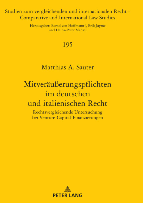 Cover image for book Mitveraeußerungspflichten im deutschen und italienischen Recht