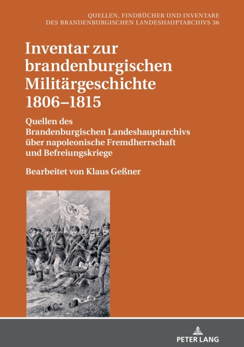 Cover image for book Inventar zur brandenburgischen Militaergeschichte 1806–1815