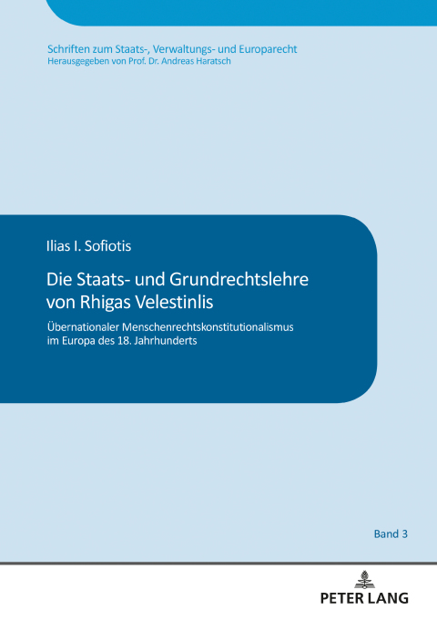 Cover image for book Die Staats- und Grundrechtslehre von Rhigas Velestinlis