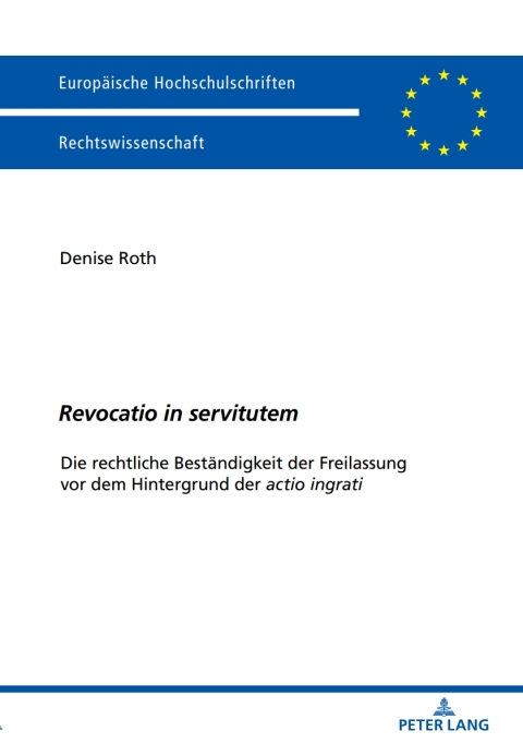 Cover image for book «Revocatio in servitutem»