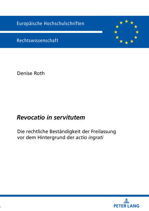 Cover image for book «Revocatio in servitutem»