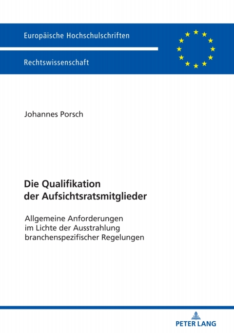 Cover image for book Die Qualifikation der Aufsichtsratsmitglieder