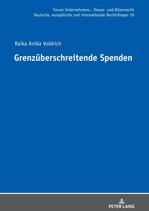 Cover image for book Grenzueberschreitende Spenden