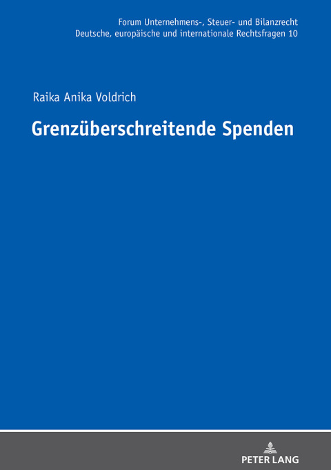 Cover image for book Grenzueberschreitende Spenden