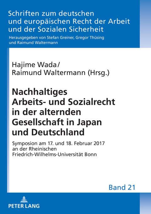 Cover image for book Nachhaltiges Arbeits- und Sozialrecht in der alternden Gesellschaft in Japan und Deutschland
