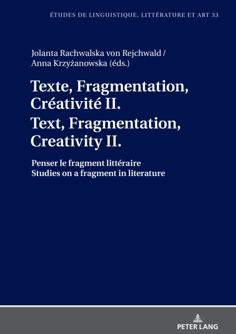 Cover image for book Texte, Fragmentation, Créativité II / Text, Fragmentation, Creativity II