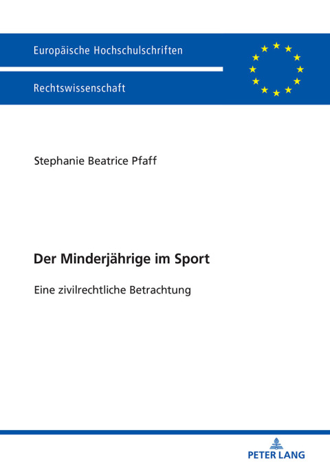 Cover image for book Der Minderjaehrige im Sport