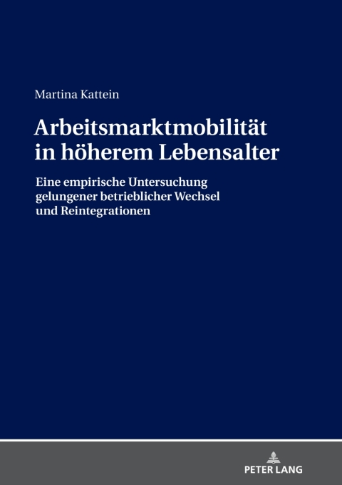 Cover image for book Arbeitsmarktmobilitaet in hoeherem Lebensalter