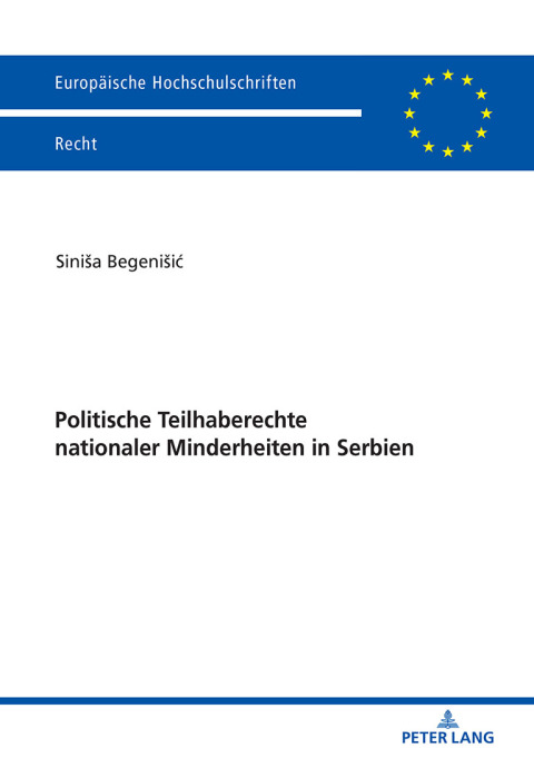 Cover image for book Politische Teilhaberechte nationaler Minderheiten in Serbien