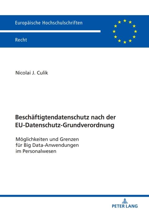 Cover image for book Beschaeftigtendatenschutz nach der EU-Datenschutz-Grundverordnung