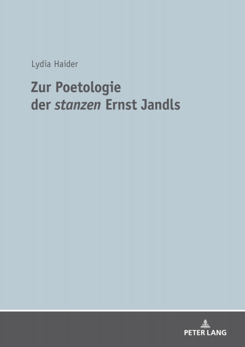 Cover image for book Zur Poetologie der «stanzen» Ernst Jandls