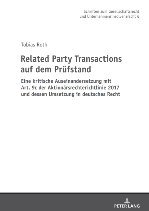 Cover image for book Related Party Transactions auf dem Pruefstand