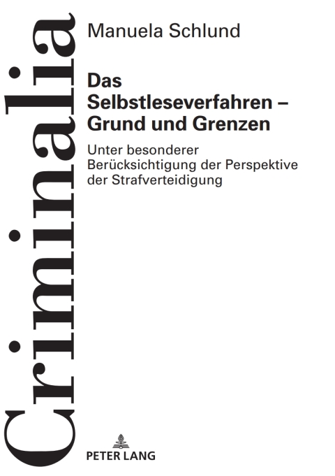 Cover image for book Das Selbstleseverfahren – Grund und Grenzen