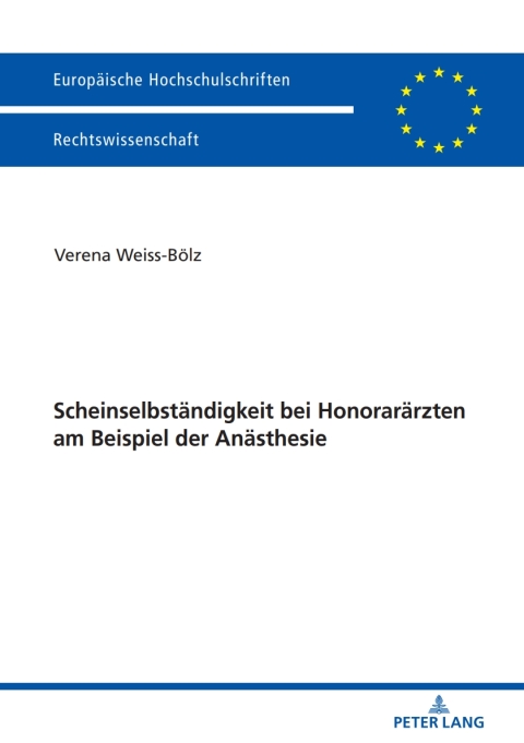 Cover image for book Scheinselbstaendigkeit bei Honoraraerzten am Beispiel der Anaesthesie