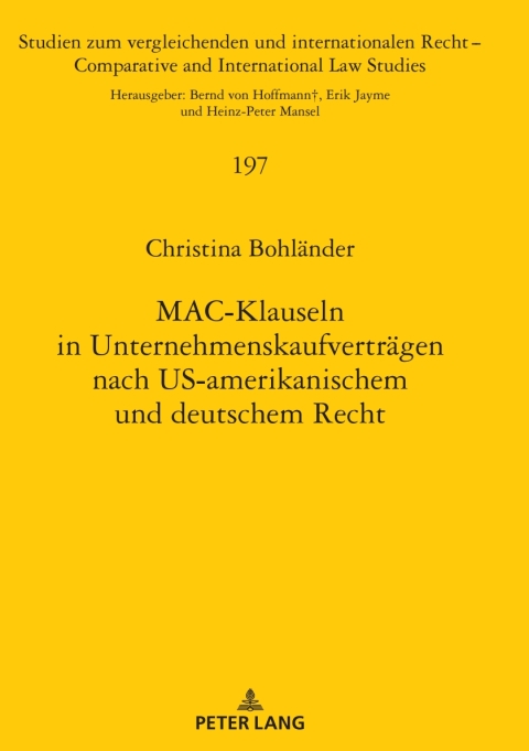 Cover image for book MAC-Klauseln in Unternehmenskaufvertraegen nach US-amerikanischem und deutschem Recht