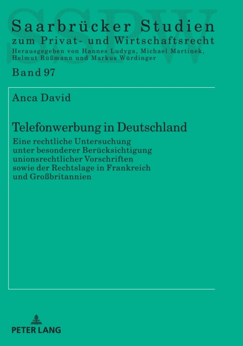 Cover image for book Telefonwerbung in Deutschland