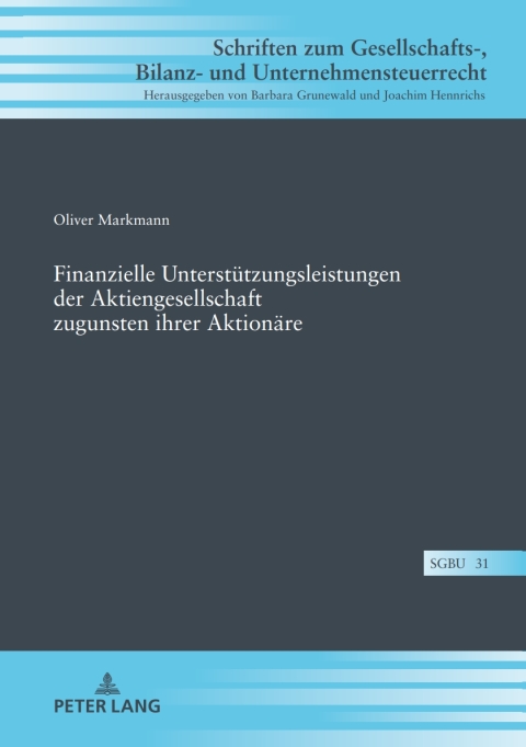 Cover image for book Finanzielle Unterstuetzungsleistungen der Aktiengesellschaft zugunsten ihrer Aktionaere